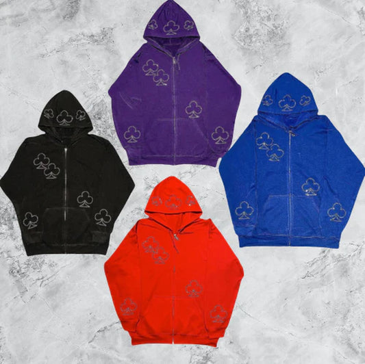 ZSIIBO European and American Cross-Border Diamond Hooded Sweatshirt - New Collection 2023